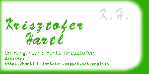 krisztofer hartl business card